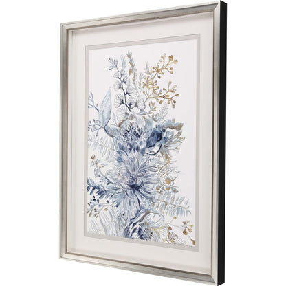 Royal Blue I Framed Art Silver Picture Frame Print Wall Art HomeRoots