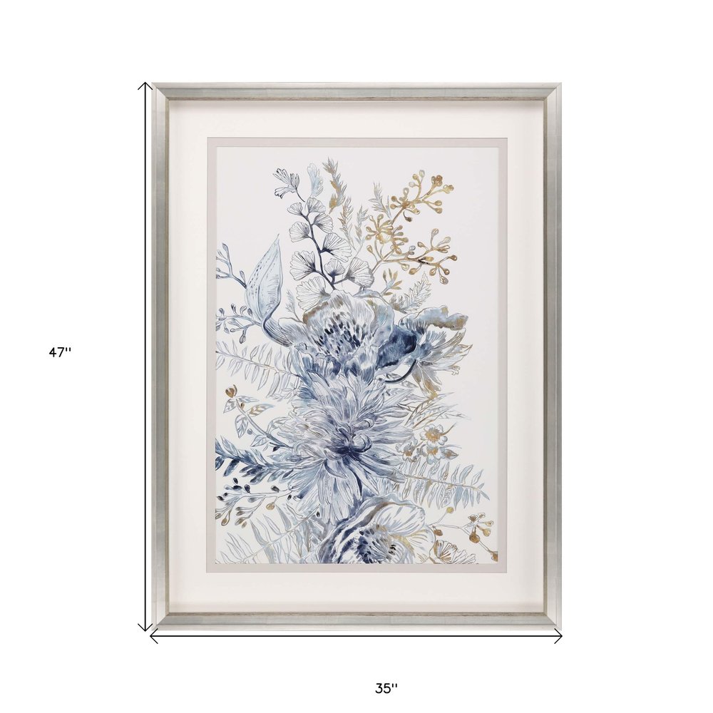 Royal Blue I Framed Art Silver Picture Frame Print Wall Art HomeRoots