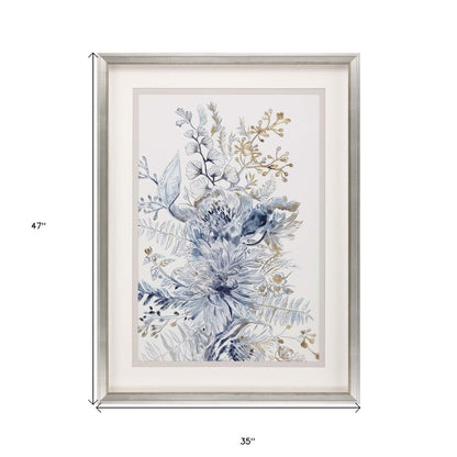 Royal Blue I Framed Art Silver Picture Frame Print Wall Art HomeRoots