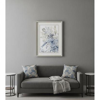 Royal Blue II Framed Art Silver Picture Frame Print Wall Art HomeRoots