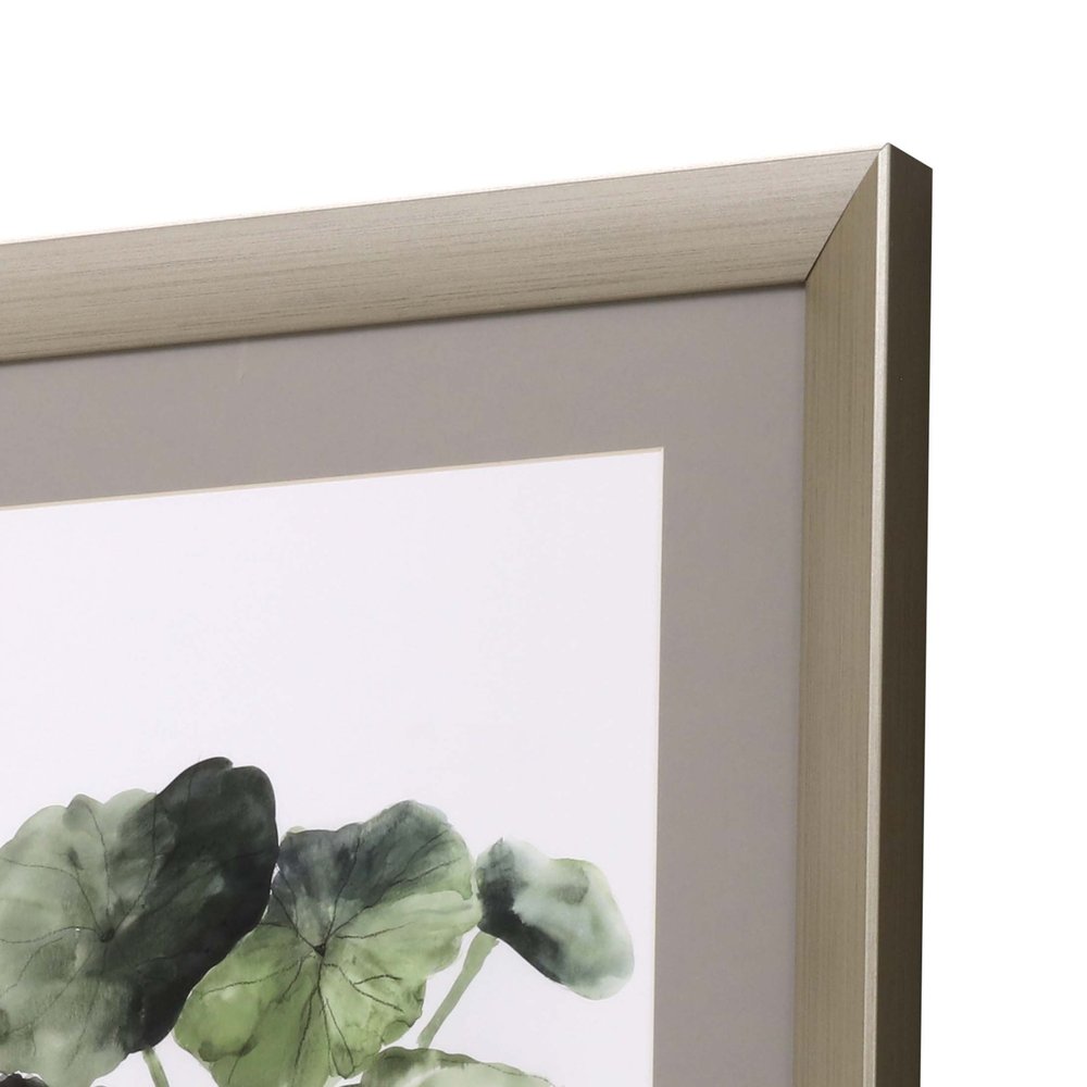 Set Of Two Simple Glass Silver Framed Print Wall Art HomeRoots