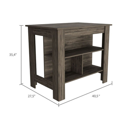 Brown 41" Kitchen Island With Storage HomeRoots