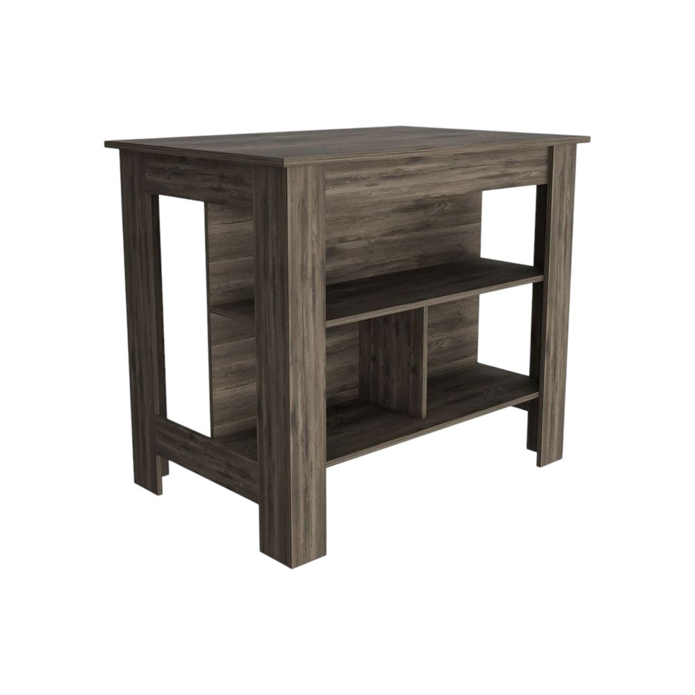 Brown 41" Kitchen Island With Storage HomeRoots
