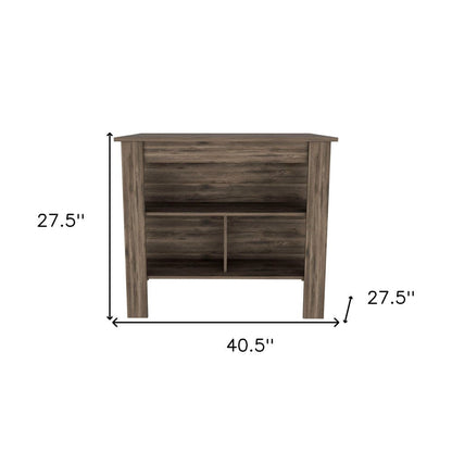 Brown 41" Kitchen Island With Storage HomeRoots