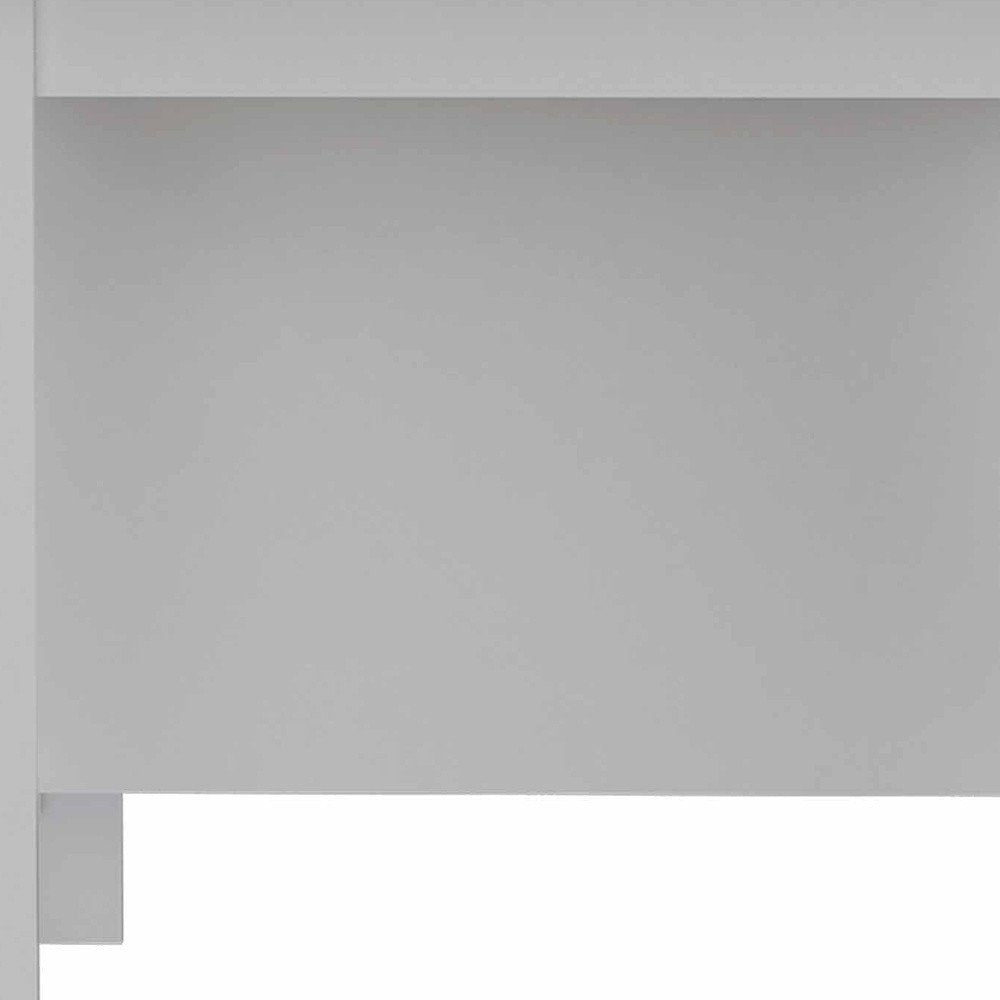 White and Brown 41" Kitchen Island With Storage HomeRoots