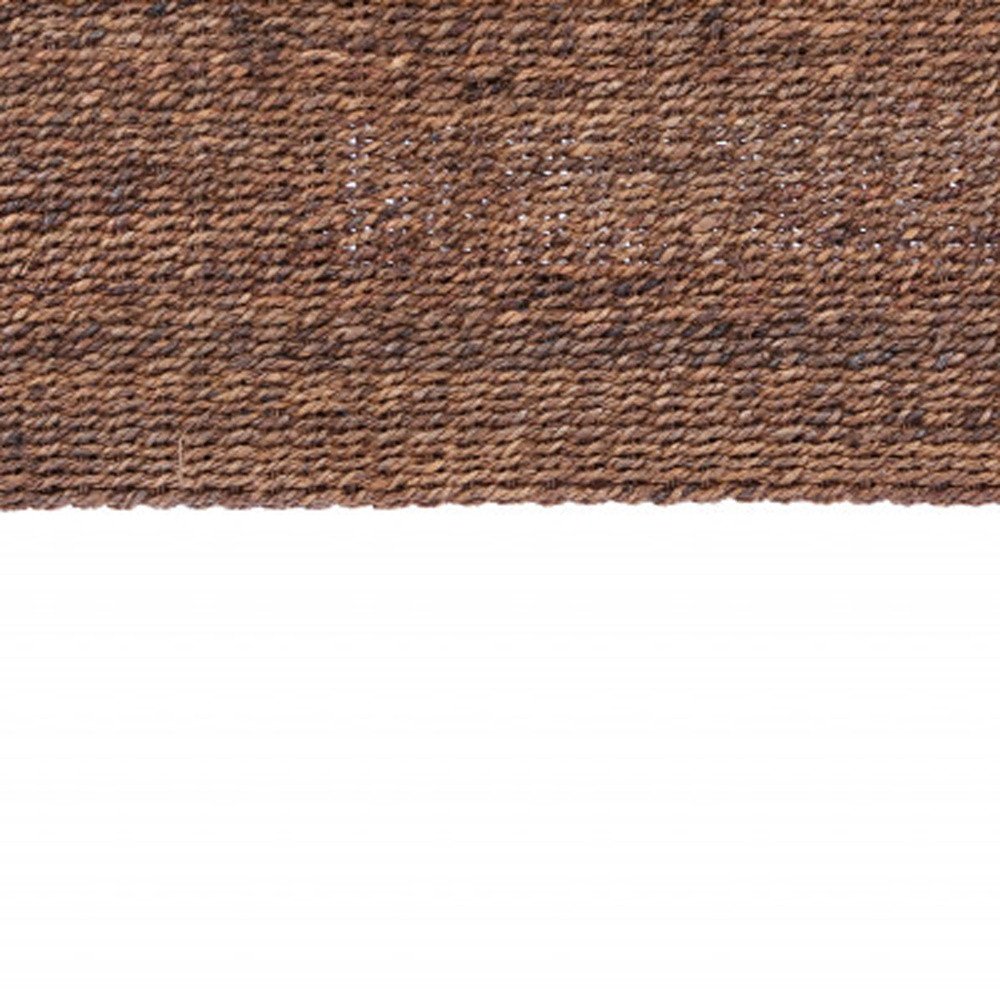 Brown Natural and Rustic Woven Banana Leaf Curved Queen Size Headboard HomeRoots