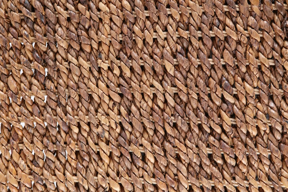 Brown Natural and Rustic Woven Banana Leaf Straight Queen Size Headboard HomeRoots