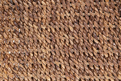 Brown Natural and Rustic Woven Banana Leaf Straight Queen Size Headboard HomeRoots