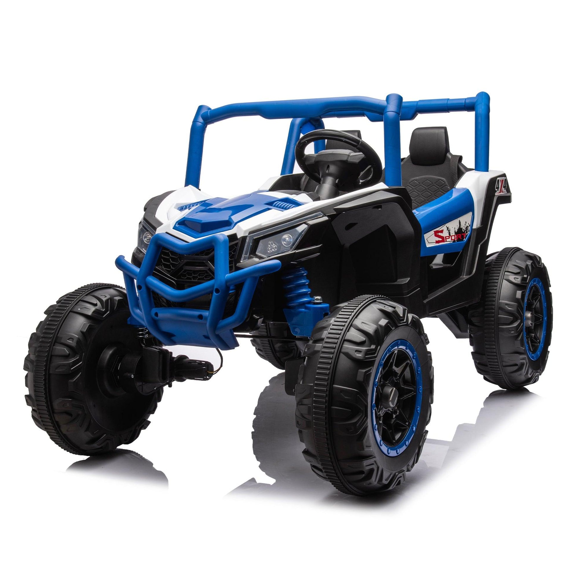 Side by Side 4x4 Ride on Off-Road Truck with Parent Remote Control, Battery Powered Electric Car - FurniFindUSA