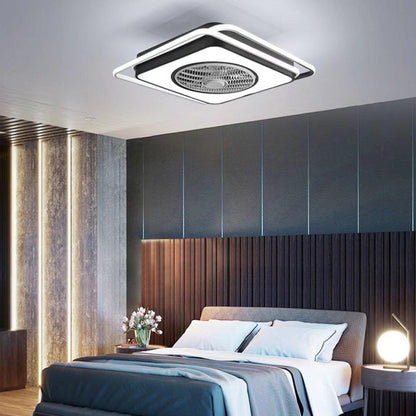 Modern White And Black Ceiling Lamp And Fan - FurniFindUSA
