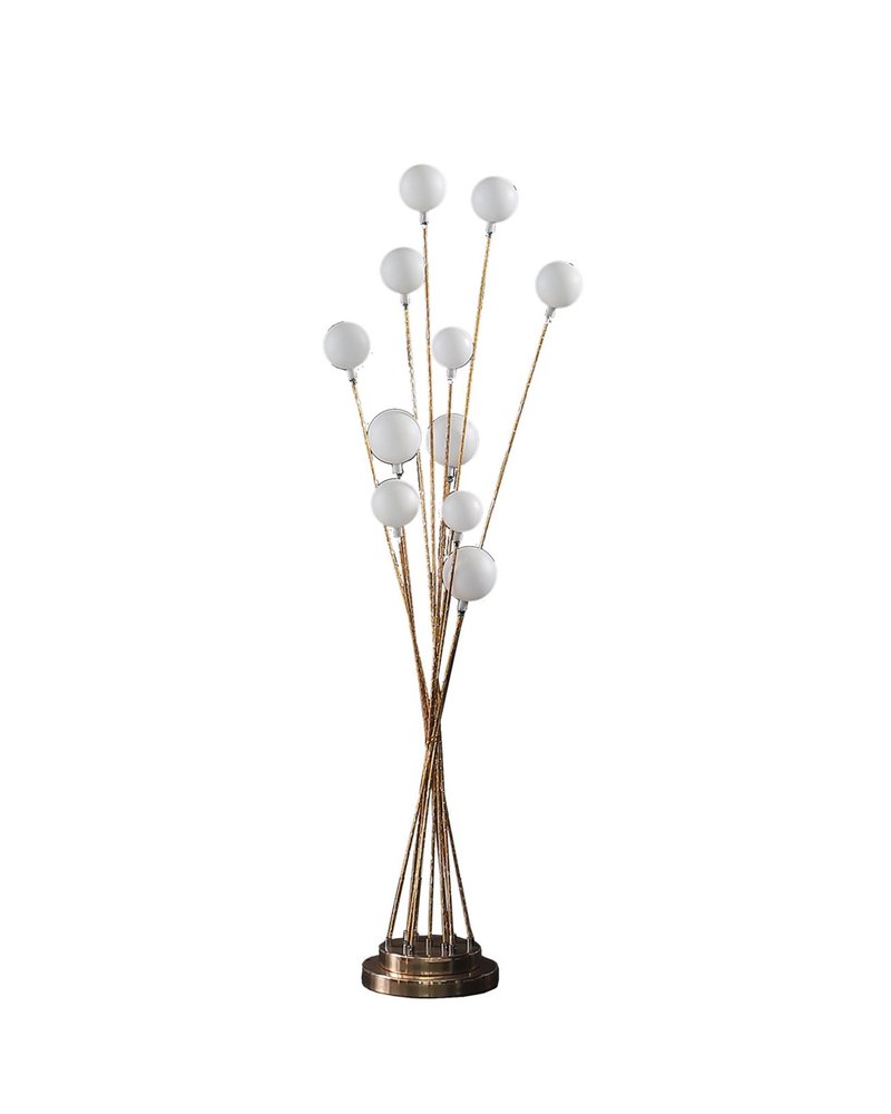 46" Gold 11 LED Novelty Floor Lamp With White HomeRoots