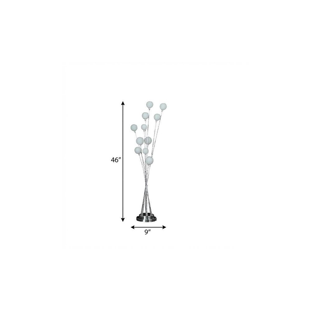 46" Chrome Multi Light LED Novelty Floor Lamp HomeRoots