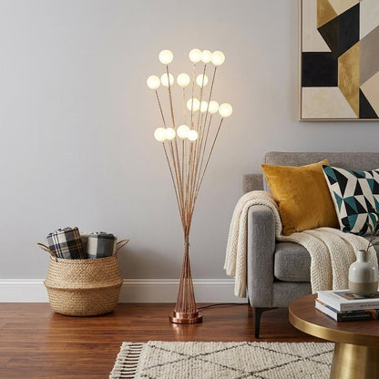 62" Yellow 16 LED Novelty Floor Lamp With White HomeRoots