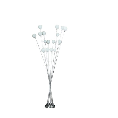 62" Silver 16 LED Novelty Floor Lamp With White HomeRoots