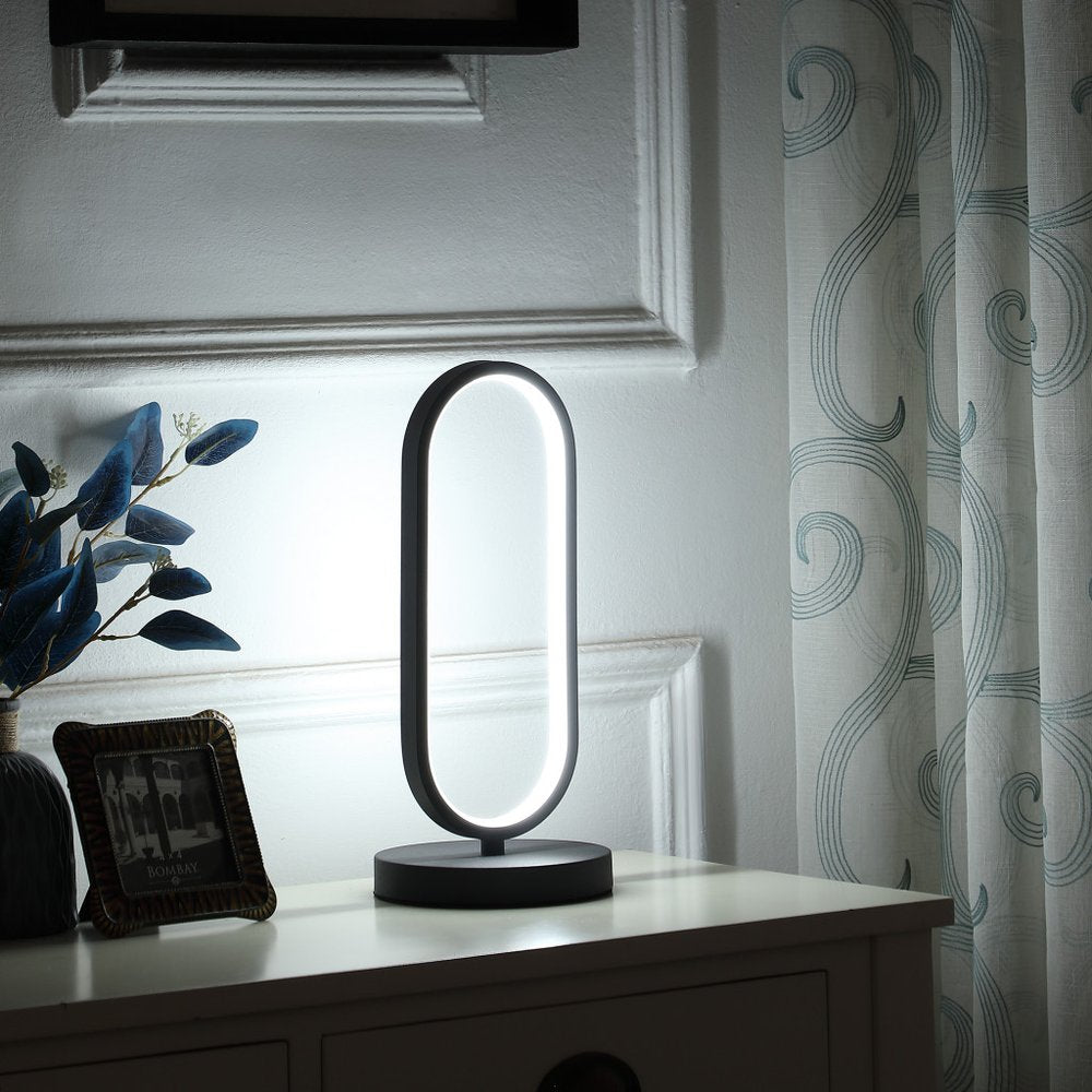 14" Black Metal Desk LED Table Lamp HomeRoots