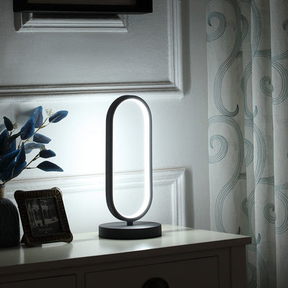 14" Black Metal Desk LED Table Lamp HomeRoots