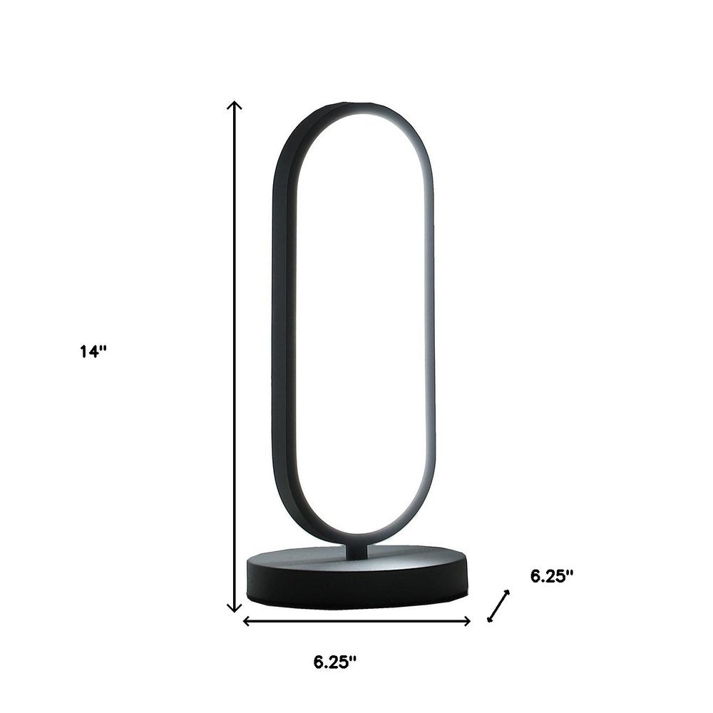 14" Black Metal Desk LED Table Lamp HomeRoots