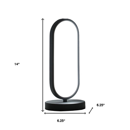 14" Black Metal Desk LED Table Lamp HomeRoots