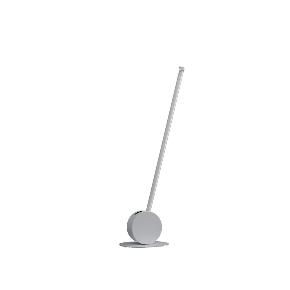 23" White Metal Leaning Stick LED Table Lamp HomeRoots
