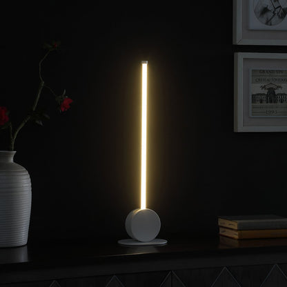 23" White Metal Leaning Stick LED Table Lamp HomeRoots