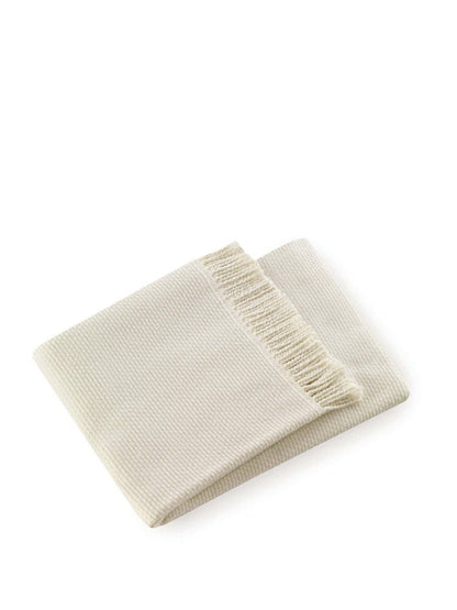 Soft Creamy White Links Pattern Throw Blanket HomeRoots