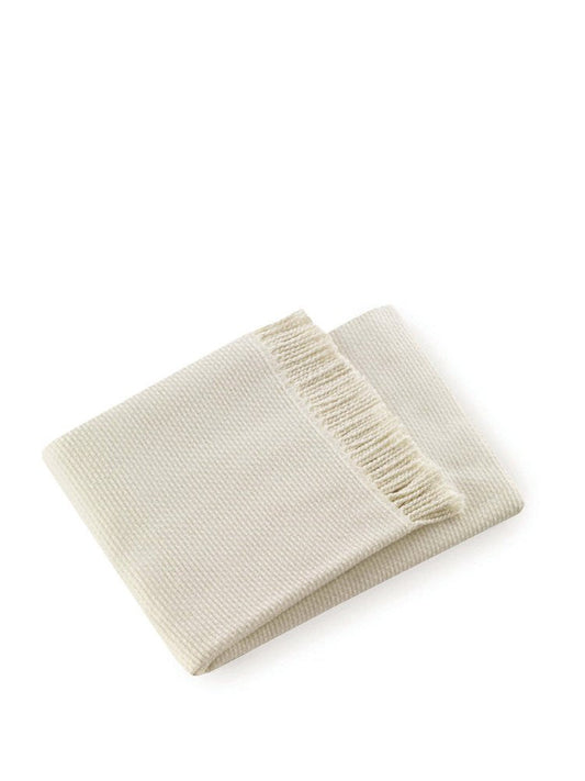 Soft Creamy White Links Pattern Throw Blanket HomeRoots