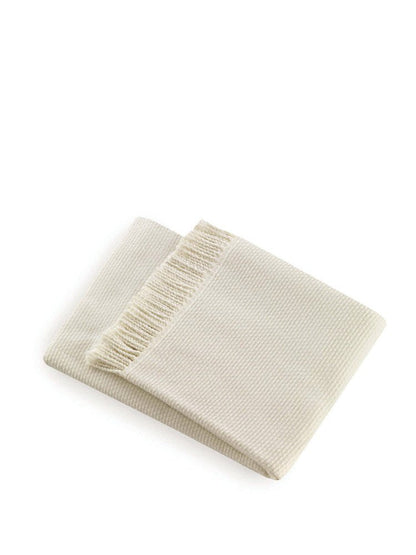 Soft Creamy White Links Pattern Throw Blanket HomeRoots