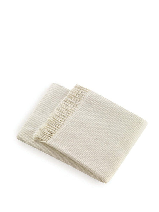 Soft Creamy White Links Pattern Throw Blanket HomeRoots
