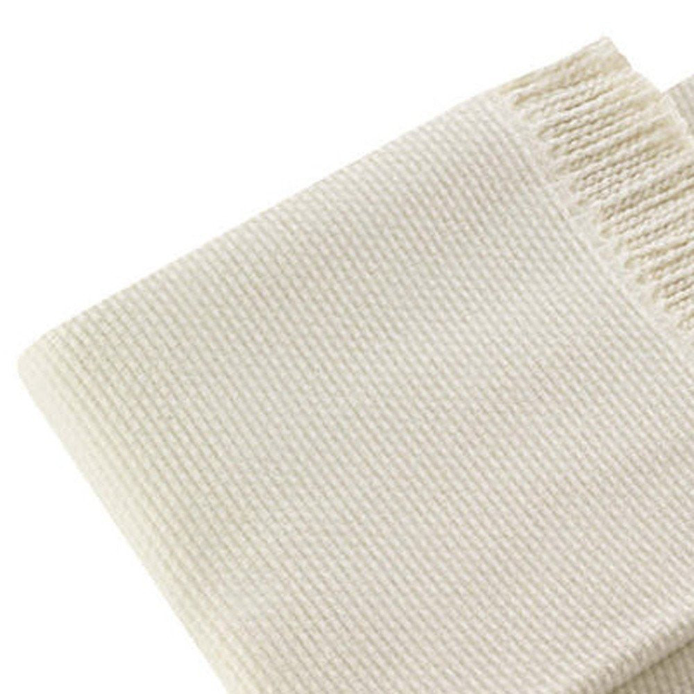 Soft Creamy White Links Pattern Throw Blanket HomeRoots