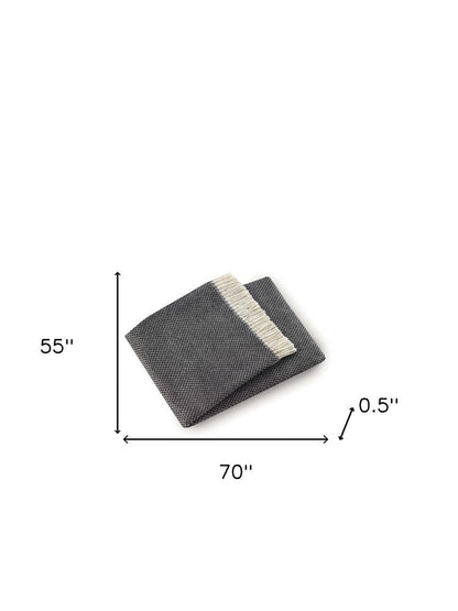 Soft Dark Gray Links Pattern Throw Blanket HomeRoots