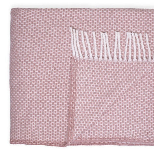 Soft Dusty Rose Links Pattern Throw Blanket HomeRoots