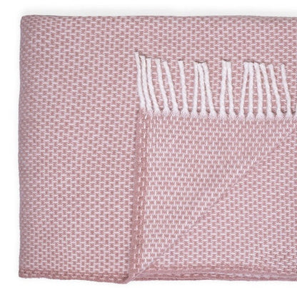 Soft Dusty Rose Links Pattern Throw Blanket HomeRoots