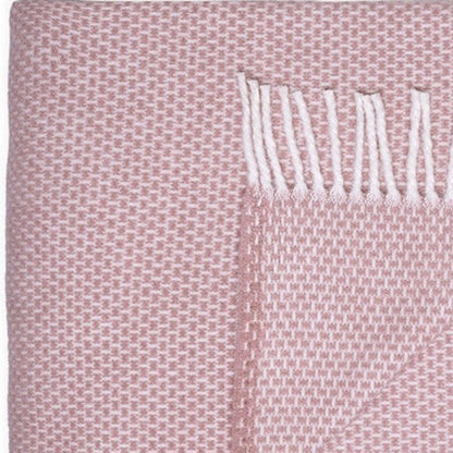 Soft Dusty Rose Links Pattern Throw Blanket HomeRoots
