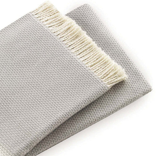 Soft Light Gray Links Pattern Throw Blanket HomeRoots