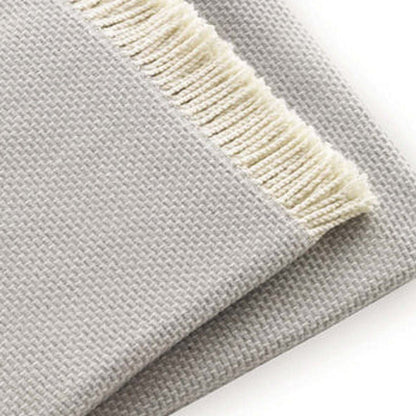 Soft Light Gray Links Pattern Throw Blanket HomeRoots