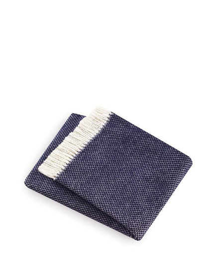 Soft Navy Blue Links Pattern Throw Blanket HomeRoots