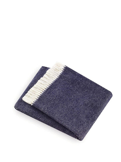 Soft Navy Blue Links Pattern Throw Blanket HomeRoots