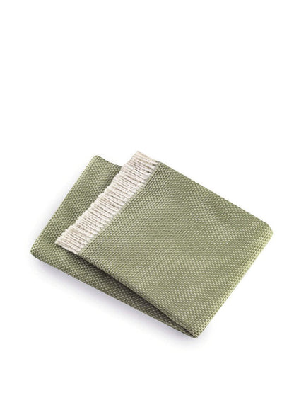 Soft Olive Green Links Pattern Throw Blanket HomeRoots