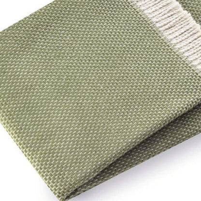 Soft Olive Green Links Pattern Throw Blanket HomeRoots