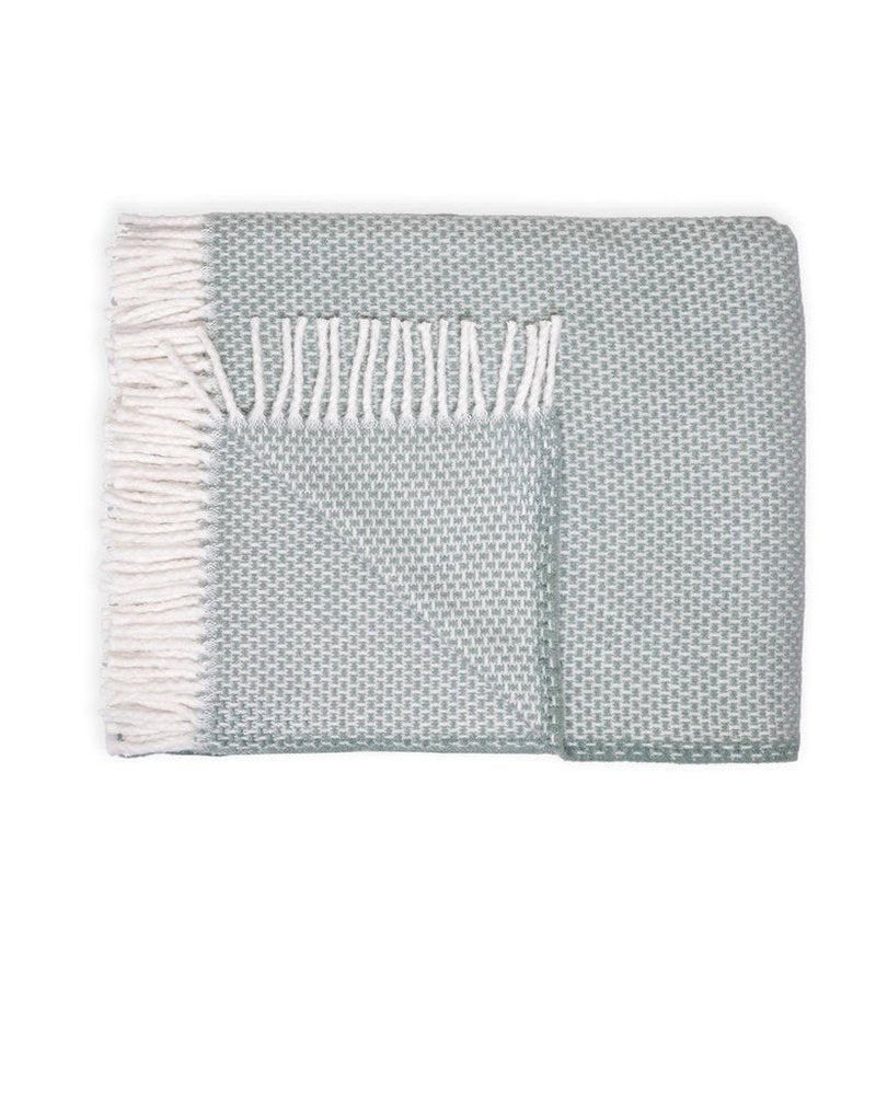 55" X 70" Sage Cotton Blend Woven Throw Blanket HomeRoots
