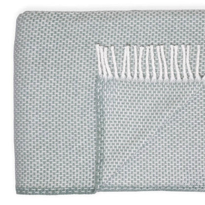 55" X 70" Sage Cotton Blend Woven Throw Blanket HomeRoots