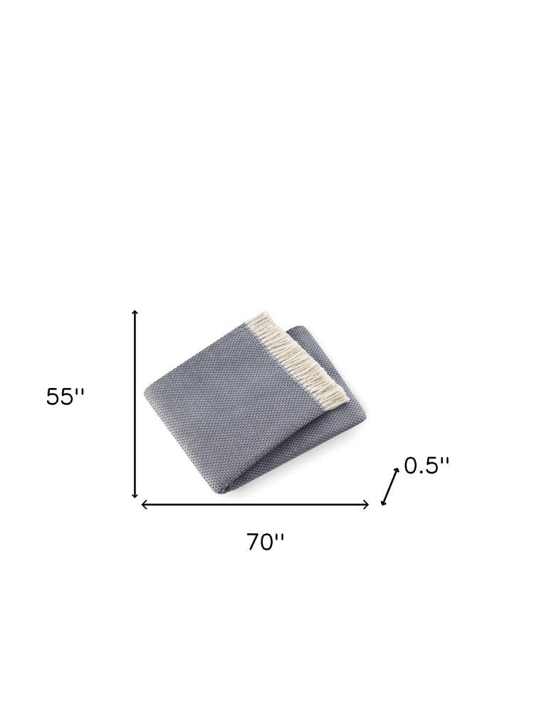 Soft Slate Gray Links Pattern Throw Blanket HomeRoots