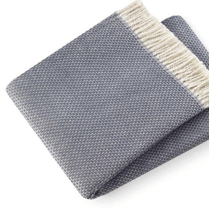 Soft Slate Gray Links Pattern Throw Blanket HomeRoots