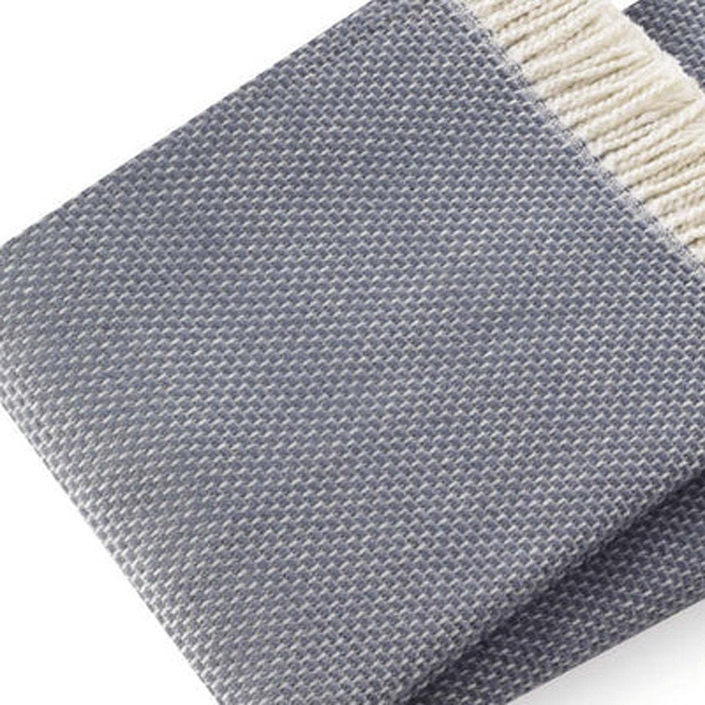 Soft Slate Gray Links Pattern Throw Blanket HomeRoots