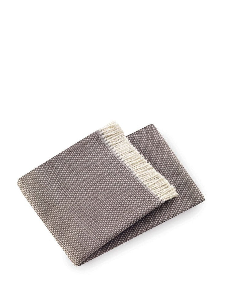 Soft Taupe Links Pattern Throw Blanket HomeRoots