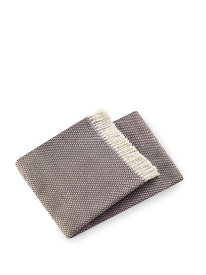 Soft Taupe Links Pattern Throw Blanket HomeRoots