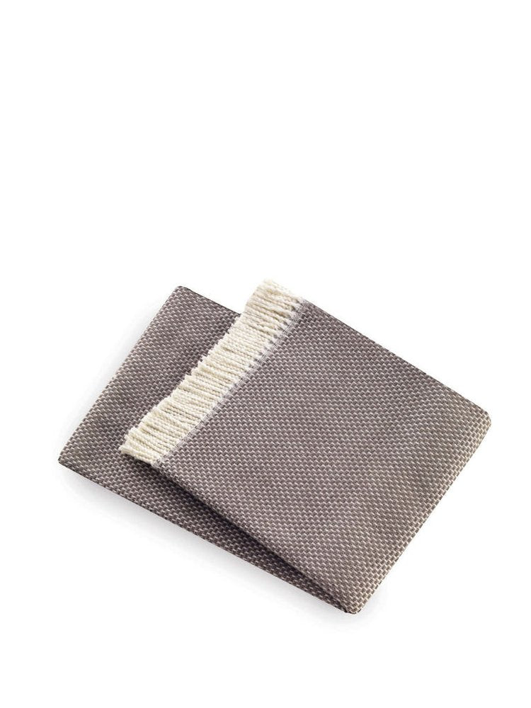 Soft Taupe Links Pattern Throw Blanket HomeRoots