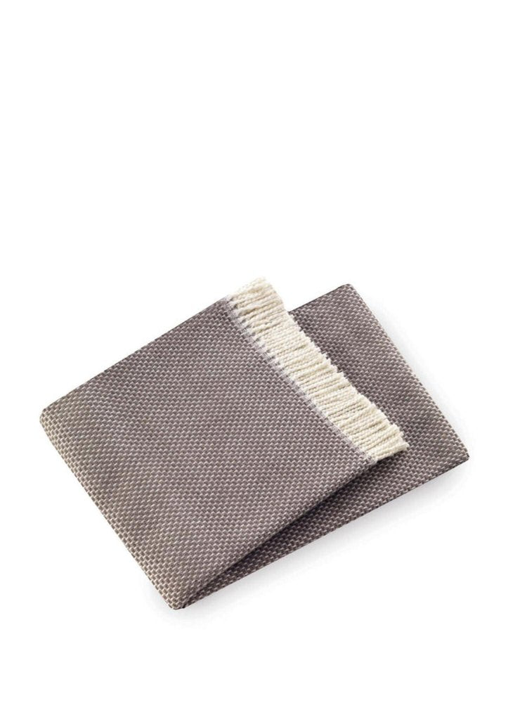 Soft Taupe Links Pattern Throw Blanket — view 5