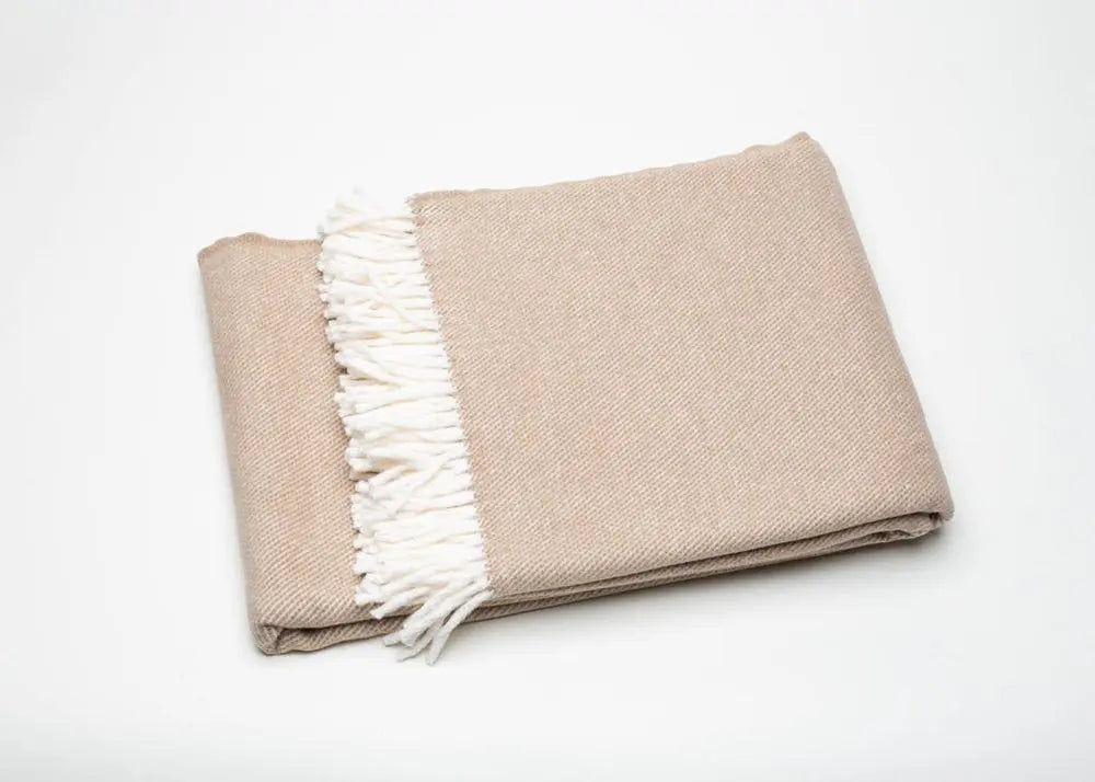 Stone Mini Dot Fringed Throw Blanket HomeRoots