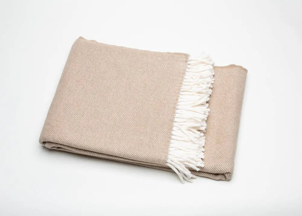 Stone Mini Dot Fringed Throw Blanket HomeRoots